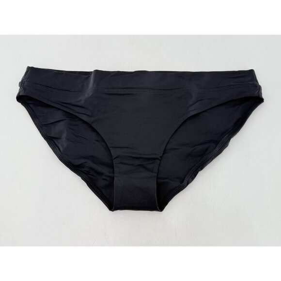 NWT prAna Summer Wave Black Bikini Swim Bottoms Sz‎ L Minimalist Surfer - Picture 1 of 5